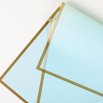 NESCCI 20 Sheet Flower Wrapping Paper - Waterproof Floral Bouquet Wrapping Paper, Florist Supplies Packaging Paper for Wedding Birthday Gift DIY (Light blue)