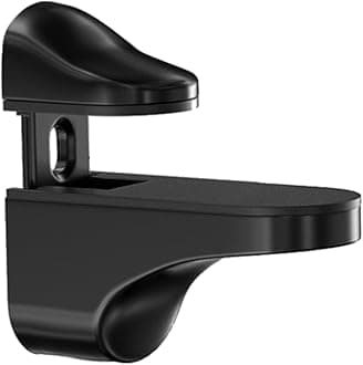 1PCS Glass Shelf Support Adjustable Glass Shelf Bracket Polished Chrome Wall (black)