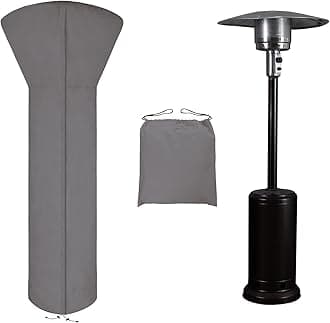 Easy-Going Patio Heater Cover with Zipper and Storage Bag, Waterproof Outdoor Heater Cover Dustproof, UV-Resisant, Wind-Resistant (89" H x 33" D x 19" B, Grey)
