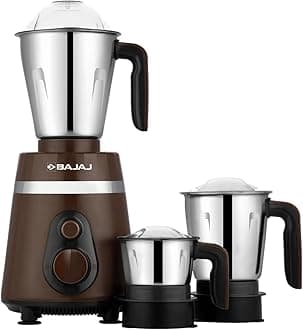 Ninja Series Powergrind Belgian Chocolate Mixer Grinder | Duracut Blades | Powerful 1000W Titan Motor | 3 Pots | 1 Year Warranty | Black/Chrome