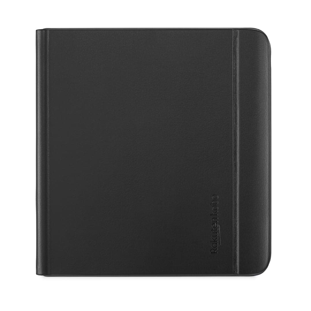 Kobo Libra Colour SleepCover Case | Black Notebook | Sleep/Wake Technology | Built-in 2-Way Stand | Vegan Leather | Compatible with 7” Kobo Libra Colour eReader