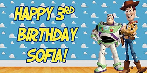 Toy Story Personalized Birthday Banner/Backdrop
