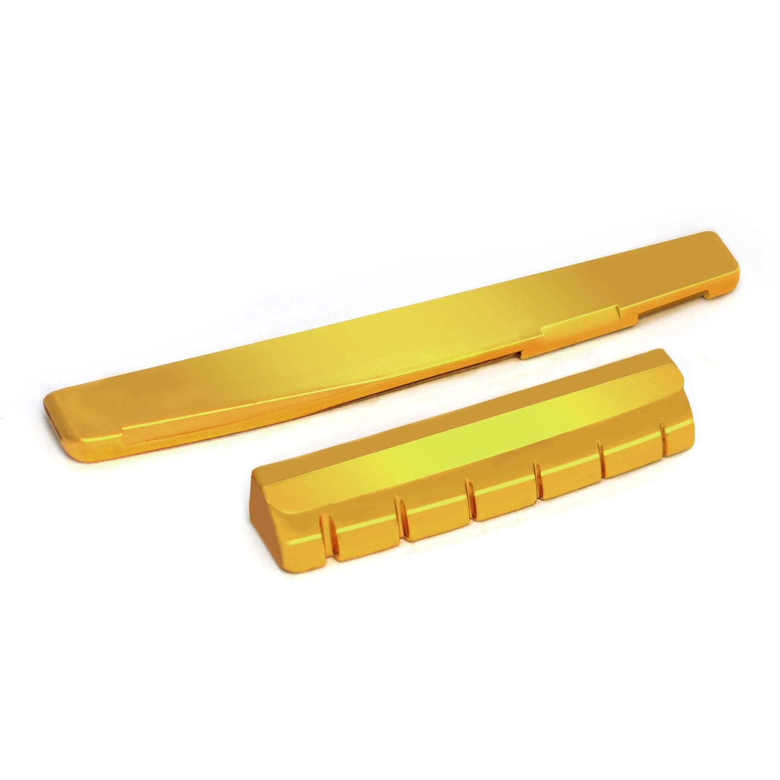 6-String Acoustic Guitar Brass Nut and Saddle Gold Plated