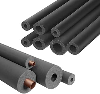 Pipe Insulation Foam Tube - Foam Tubing for AC Unit, Guitar Stands, Exercise Machine Handle and Roof Rack (1-1/8"ID X 3/8" TK-6Ft)