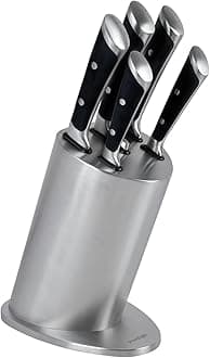 5-Piece Knife Block Set | Stainless Steel Kitchen Knives with Storage Block | PR51375
