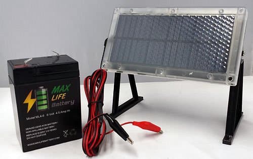 ML4-6 - 6 VOLT 4.5 AH SLA BATTERY KIT WITH 6V SOLAR PANEL CHARGER