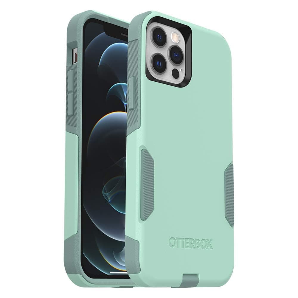 iPhone 12 & iPhone 12 Pro Commuter Series Case - Ocean Way (Aqua SAIL/Aquifer), Slim & Tough, Pocket-Friendly, with Port Protection