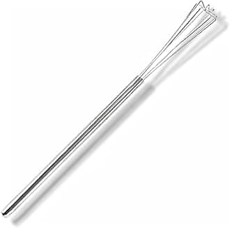 10.25" Long-Handle Silver Espresso Whisk - Perfect Coffee Distribution, Stainless-Steel Triangular Design, Ideal for Commercial & Home Use