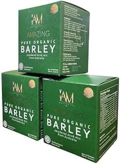 IAM Amazing Pure Organic Barley Powdered Drink Mix from Australia - 3 Boxes