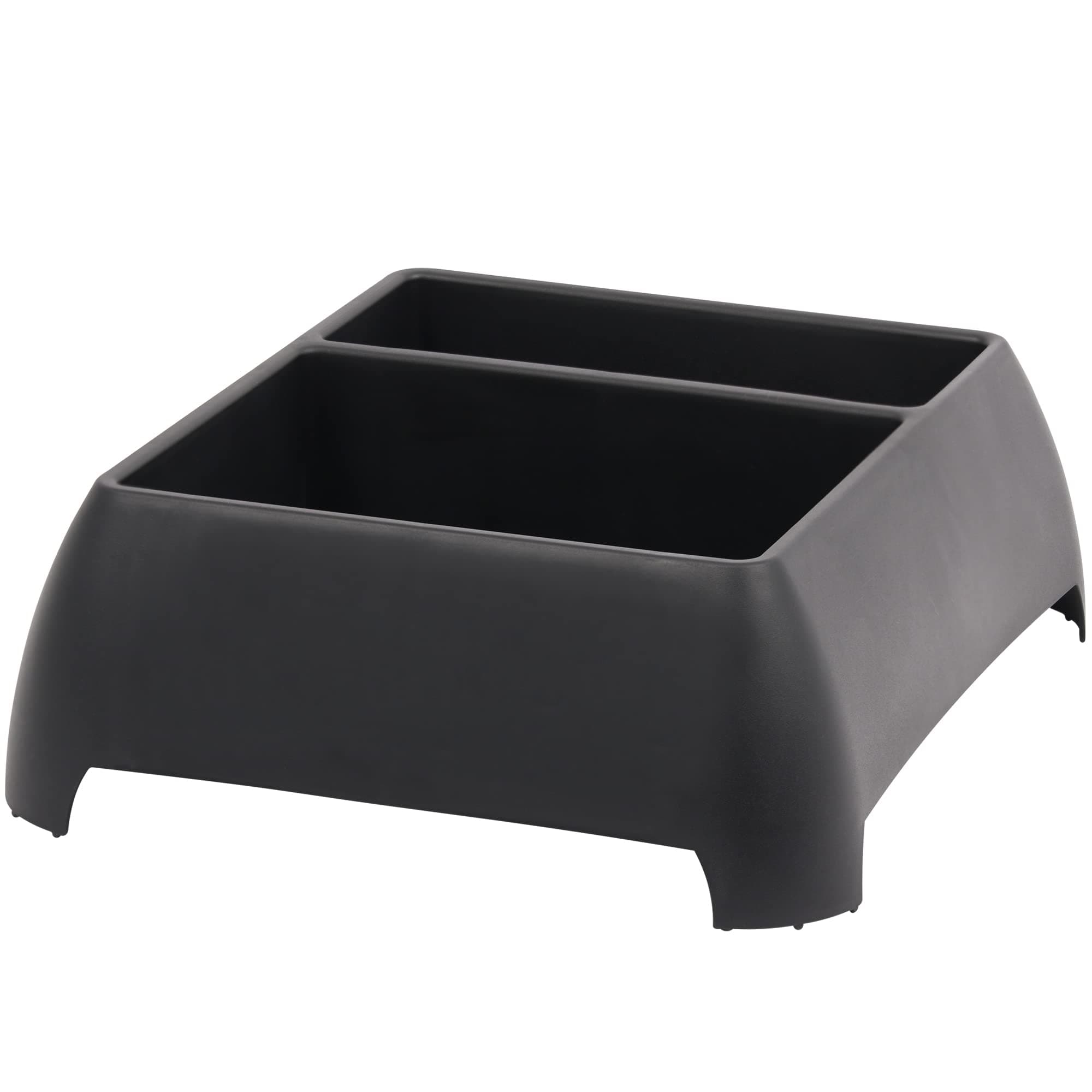 Heavy Duty Storage Organizer for Vehicle Trunk, Garage, Under Sink Organizer, Recycled Plastic, Made in USA (Black)