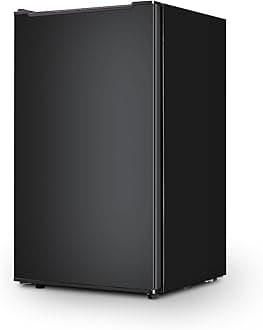 Upright Freezer 3.6 Cu.ft Mini Freezer with Reversible Single Door, Undercounter Small Freezer with 3 Adjustable Thermostat for Home/Dorms/Apartment/Office (Stainless Steel)