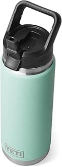 Rambler 26 oz Bottle, Vacuum Insulated, Stainless Steel with Straw Cap, Seafoam