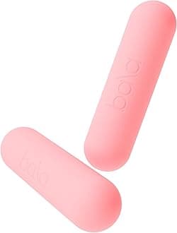 BalaBars - Set of 2 (3lb Each) | Dumbbell Set | Yoga, Dance, Barre, Pilates, Cardio, Aerobics, Walking | Blush