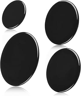 Upgraded Gas Stove Burner Cap Set - 4Piece Metal Cooker Hat Replacement Kit, For SABAF Stoves, Includes 1 Large, 2 Middle, and 1 Small Cap(Flat)