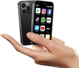 XS16 3.0 inch Mini Smartphone 4G LTE Android 10 Quad Core 2000mAh Type-C Dual SIM Small Mobile Phone (Black, 2GB RAM 16GB ROM)