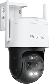REOLINK 4K Wired WiFi Outdoor Security Camera, 8MP Dual Lens, 360 PTZ Camera, Auto Tracking, 2.4/5GHz Wi-Fi Smart Person/Vehicle/Animal Detection, 6X Hybrid Zoom, Color Night Vision, TrackMix WiFi