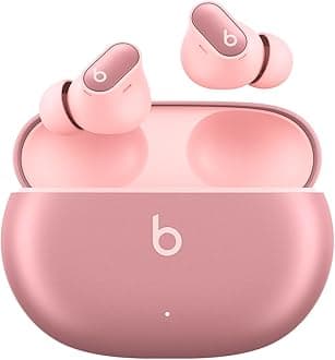 Beats Studio Buds + (2023) – True Wireless Noise Cancelling Earbuds, Enhanced Apple & Android Compatibility, Built-in Microphone, Sweat-Resistant Bluetooth Headphones, Spatial Audio – Cosmic Pink