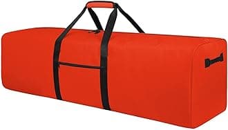 Urbanstand 52 Inch Large Duffle Bag for Travel Camping Sport Equipment Storage Bag with 2-way Lockable Zippers Orange