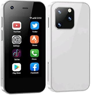 Mini 2.5-Inch Pocket Phone, 2GB RAM, 16GB Storage, Cellular, Dual SIM, WiFi, HD Display, Android, Type-C Charging (White)