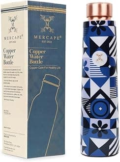 Pure Copper Water Bottle Experience the Benefits of ® Pure Copper Water Bottle - Joint Less, Leak Proof (900ml)