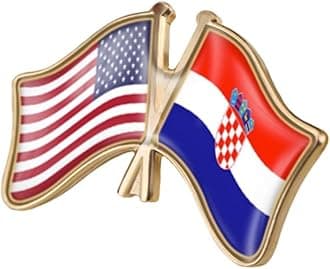 vmcoatdu USA American and Germany Deutschland Friendship Flag Cross Connection Pin Brooch Badge for Hat Cap Clothing Backpack Pin