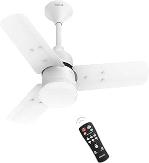 Polycab Silencio Mini 600mm 5-Star BLDC, Remote Ceiling fan for home | 55% Energy Saving, 100% Copper, High Speed, 25 Speed Setting, Reversable & Timer | 4-yr Warranty【Satin White】