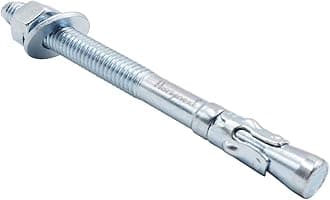 5/8"x 6" Wedge Anchor, for Cement and Concrete only, zinc-Plated Carbon Steel Screws and lag Bolts （ 10 pcs