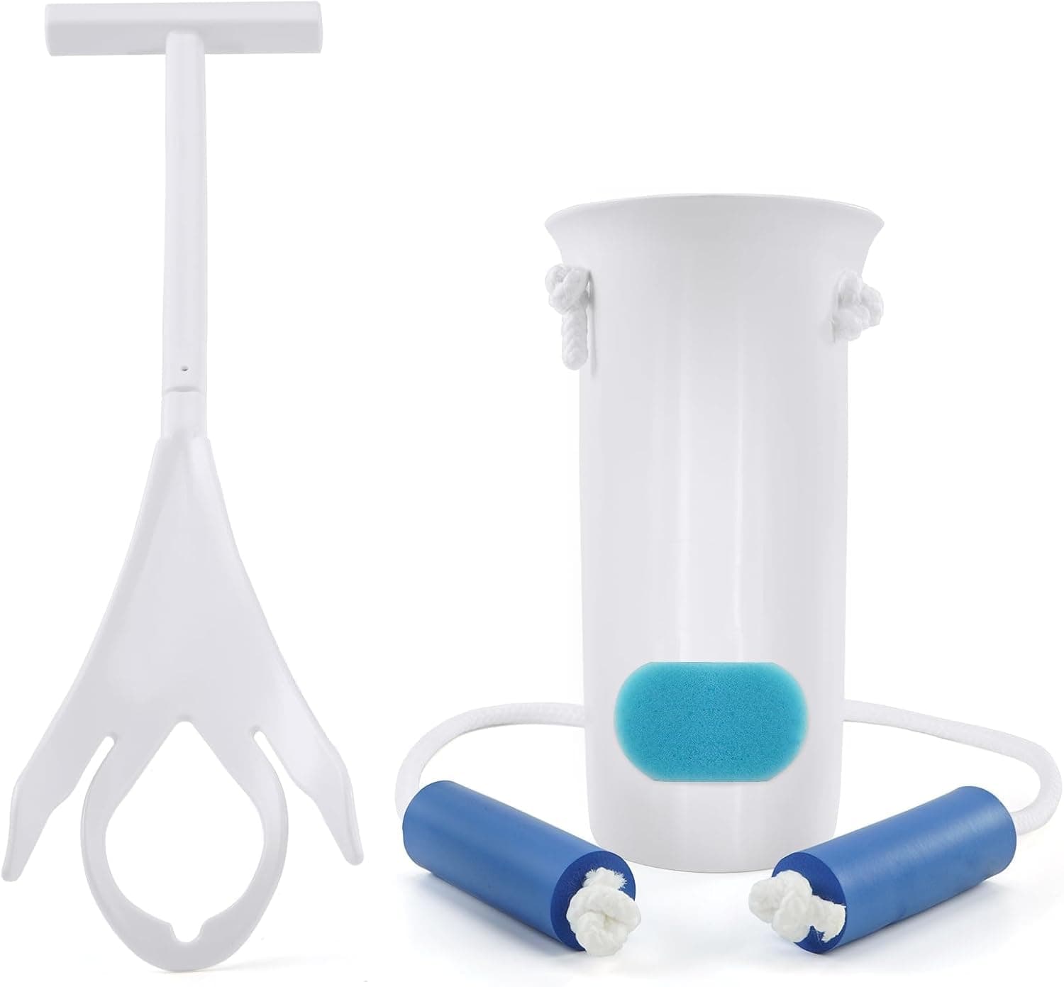 - Sock Aid Kit, Flexible Sock Aid Device with Long Rope - Sock Puller aid Easy on and Off Device for Putting On and Removing Socks or Stockings, Sock Helper for Independence and Comfort (White)