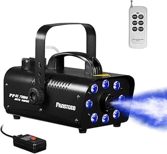 Fog Machine with 8 LED Lights, 700 Watts Smoke Machine with Wireless Remote, ...