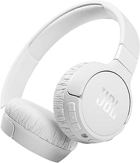 JBL Tune 660NC wireless with Active Noise Cancelling, up to 55 hours battery, microphone for call, foldable and comfortable, Android and iOs compatible (White)