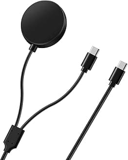 2 in 1 Galaxy Watch Charger Compatible with Samsung Galaxy Watch 6 Classic/6/5 Pro/5, USB C to USB C Charging Cable Compatible for Galaxy S23/22/21/20/10 or Other USB C Device, 3.9ft/1.2M