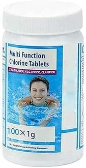 Multifunction Chlorine Tablets for Swimming Pool, Hot Tub, and Pool Cleaning - Effervescent Disinfection Tablets 100g