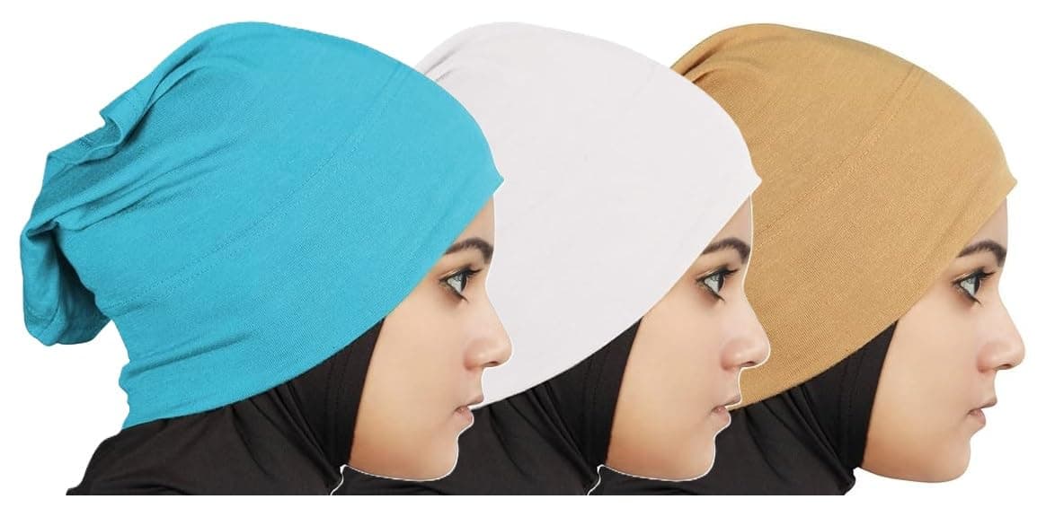 PAROPKAR Under Hijab Hat Cap Stretch Solid Colour Scarf Bandana Bennie Convenient Bonnet Jersey Cap Head Wrap/Gear/Wear - Tube Hat Neck Cover/Warmer Face Mask