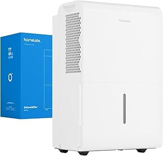 hOmeLabs 50 Pint Wi-Fi Dehumidifier for up to 7,000 Sq Ft Rooms (MAX 120 Pint at 95°F, 90% RH) – Powerful Humidity Control for Large Rooms and Basements