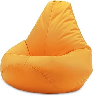 Beautiful Beanbags XX-L Yellow Highback Chair Water Resistant Bean Bags for Indoor and Outdoor Use, Great for Gaming Chair and Garden Chair