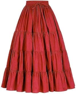 Girl's Crepe Fabric Long Frill Skirt 584