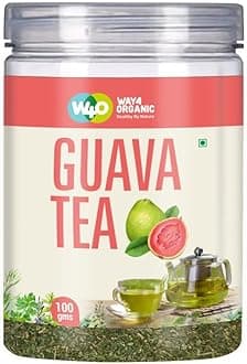 Way4Organic Guava Leaf Tea 100g Canister (Pack of 1) | Psidium Guajava Herbal Tea | Natural Detox & Blood Sugar Support