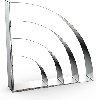 Quarter Circle Cookie Cutter Set Large - 5 Inch, 4 Inch, 3 Inch, 2 Inch - Geometric Frame Plaque Cookie Cutters Shapes Molds - Stainless Steel