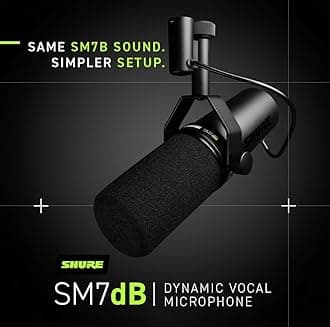 SHURE MVX2U Digital Audio Interface XLR-USB Converter Adapter with Headphone Output Dynamic Microphone with SM7dB Preamplifier