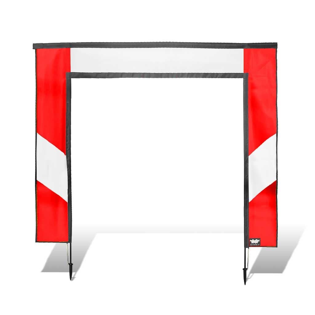5 ft. Square FPV Racing Air Gate - White/Red