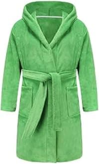 Boys Girls Bathrobe Soft Towel Hooded Robe Terry Cloth Cotton Bathrobe