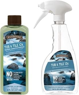 Tub & Tile 12x Bathroom Cleaner – 8 fl. oz. | Super-Concentrated, Plant-Based Formula with Spray Bottle Included