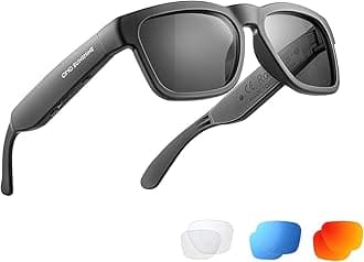 OhO sunshine unisex-adult Bluetooth Sunglasses,Voice Control and Open Ear Style Smart Glasses Listen Music and Calls with Volume UP & Down,Bluetooth 5.0 Audio Glasses and IP44 Waterproof - Pack of 1