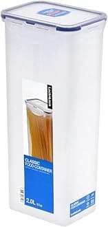 Lock & Lock Rectangular Storage Container - Clear, 2 Litre Airtight Food Storage Container, HPL819F