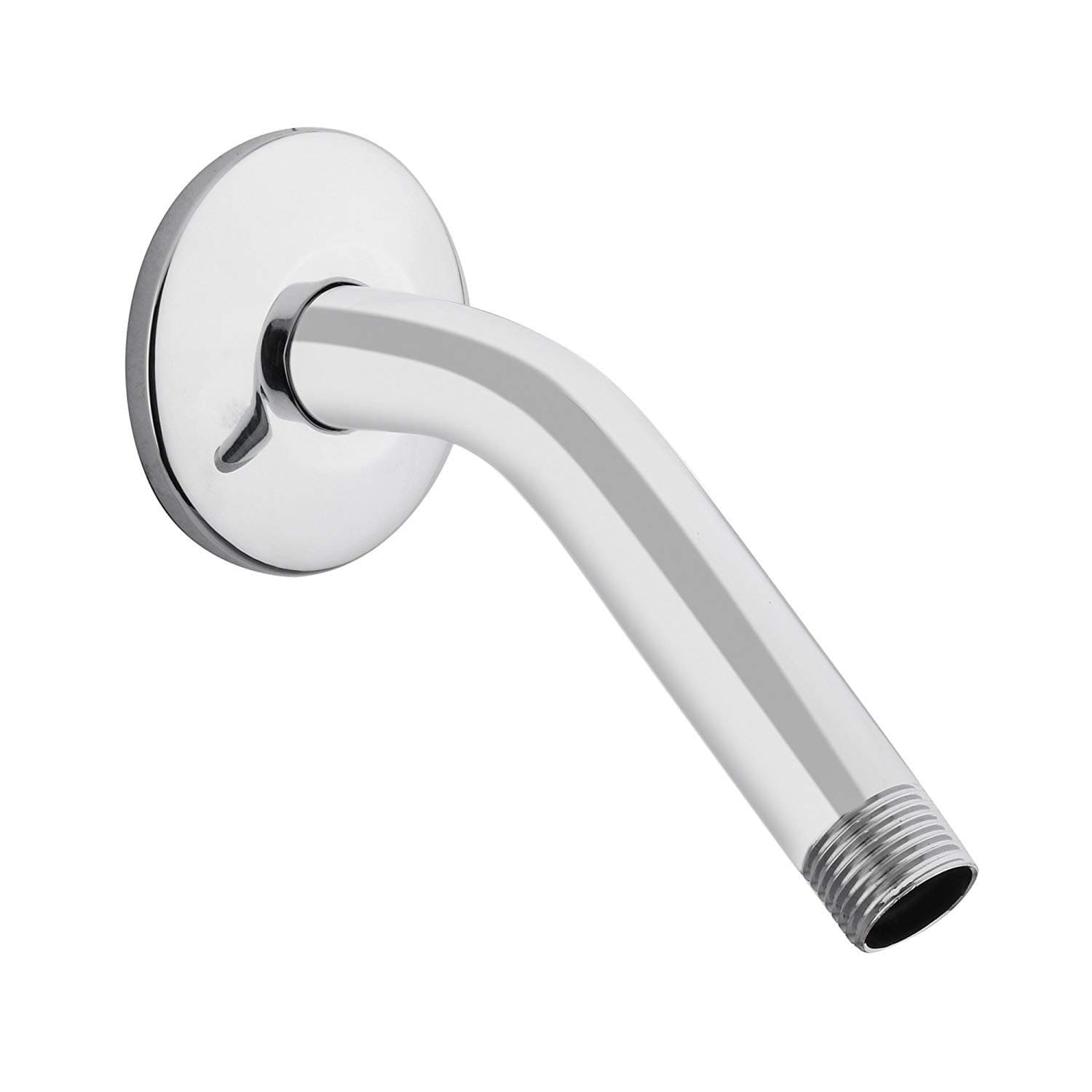 Complementary Shower Arm for Bathroom with Escutcheon - Silver with Chrome Finish - Shower Head Extension Arm - Corrosion Resistant Shower Arm Mount - Perfect Water Flow Position 99054IN-CP