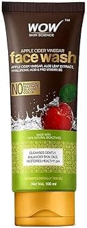 WOW Skin Science Apple Cider Vinegar Face Wash Gel - Deep Pore Cleansing For Smooth Skin,Helps Remove Blackheads- Daily Cleaner & Moisturizer For Men,Women & Teens - 100ml,Clear