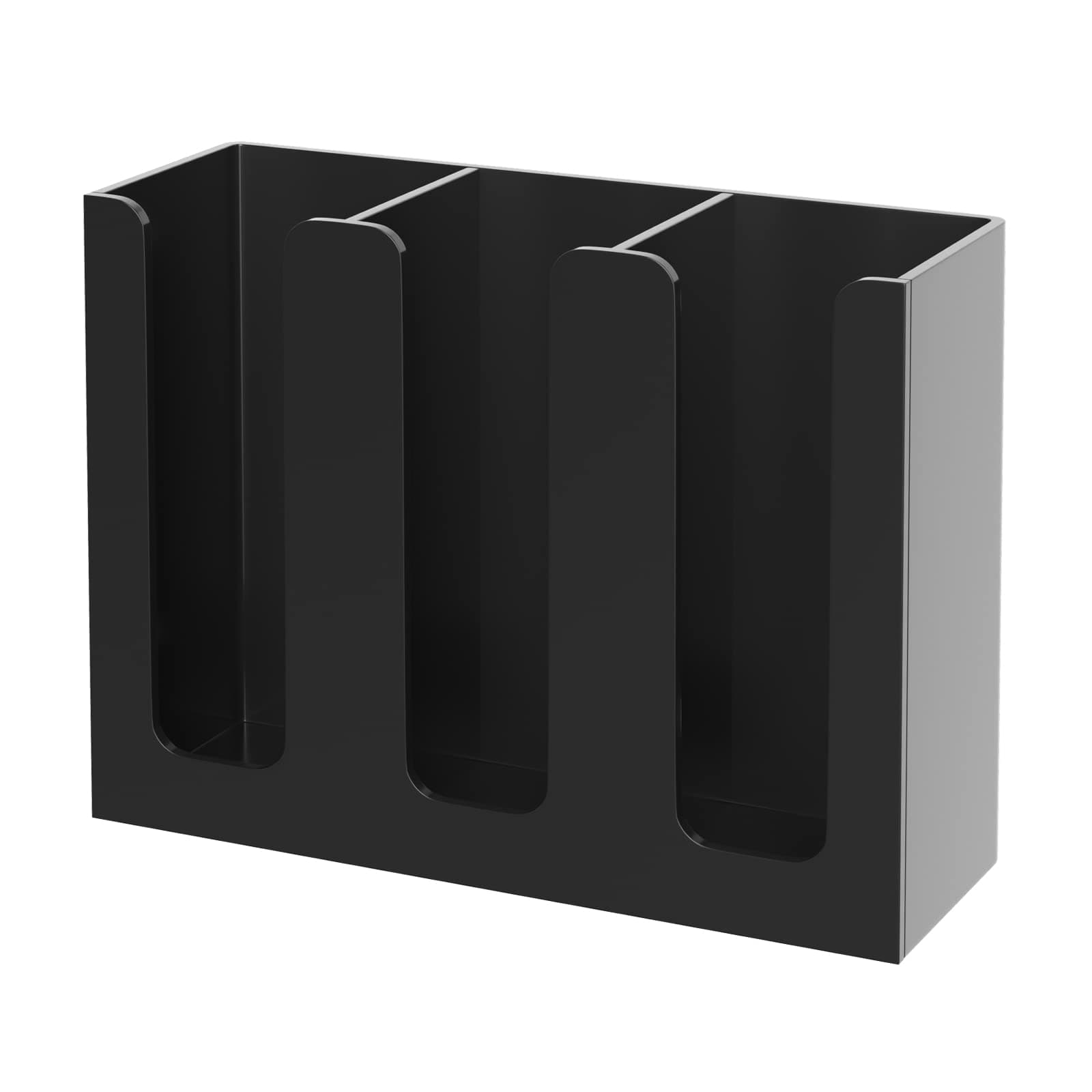 Acrylic Cup and Lid Holder - 3 Compartment