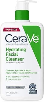 CeraVe Hydrating Facial Cleanser, Moisturizing Face Wash For Dry Skin, Hyalur...