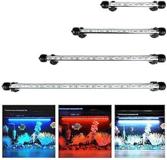 GreenSun Submersible LED Aquarium Light, Multi-Color Waterproof RGB Fish Tank Light Underwater Crystal Glass Lights Suitable for Saltwater and Freshwater-42.5 inch(108 cm)