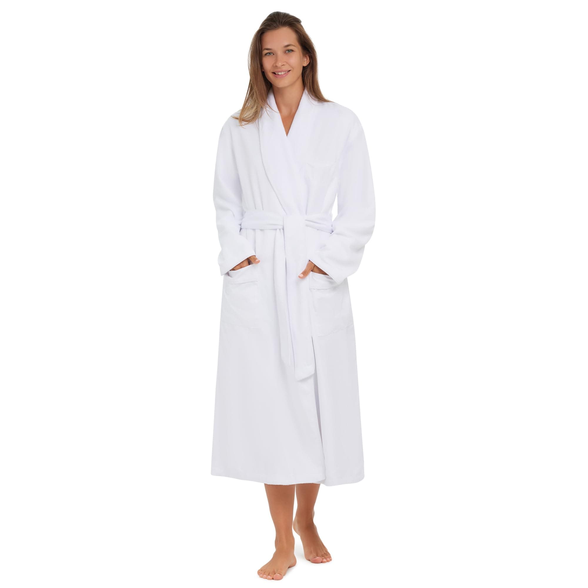 - MONARCH Unisex Plush Lined Microfiber Bath Robe - Soft Shell with Polyester Lining, Resort-Grade Hotel & Spa Robe with Pocket